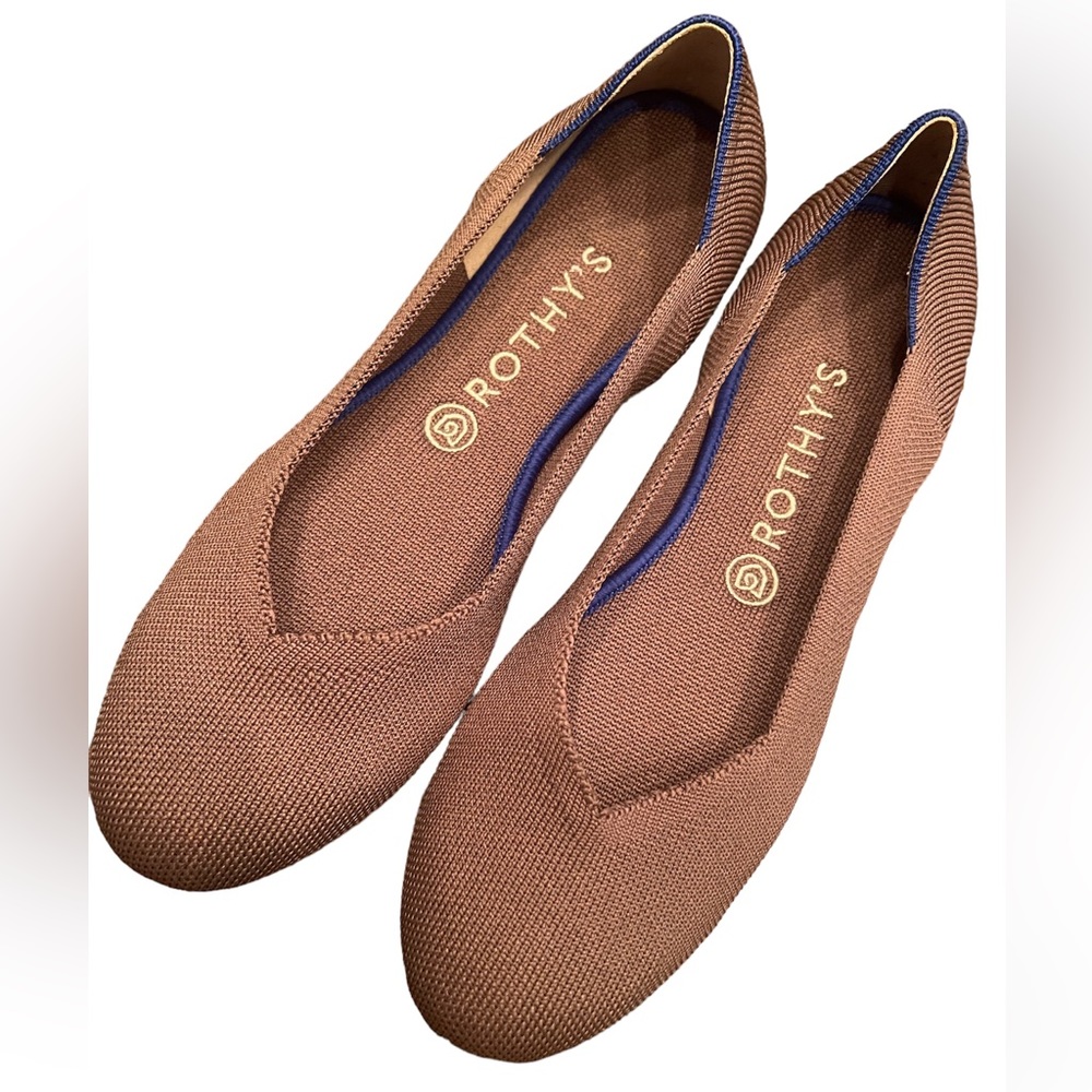 Rothy’s Mocha Purple Flats sz 10 EUC